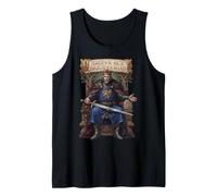 Arthur Rex Britannorum Rey Arturo Trono Gráfico Camiseta sin Mangas