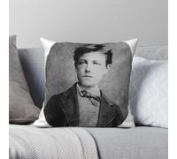 Arthur Rimbaud - Funda de almohada transgresiva surrealista de poliéster, lino, terciopelo, impresa, con cremallera, decoración para el hogar