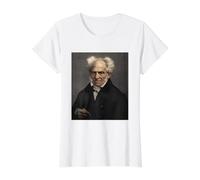 Arthur Schopenhauer Filósofo alemán Filosofía Moralidad Camiseta gráfica económica, Mujer, Blanco, L