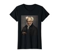 Arthur Schopenhauer Filósofo alemán Filosofía Moralidad Camiseta gráfica económica, Mujer, Negro, L