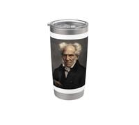 Arthur Schopenhauer Filósofo alemán Filosofía Moralidad Vaso térmico de acero inoxidable de doble pared