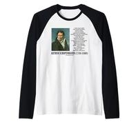 Arthur Schopenhauer Logro Talento Versus Cotización Genio Camiseta Manga Raglan