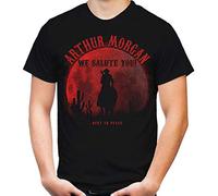 Arthur We Salute You - Camiseta para hombre y hombre, diseño de Cowboy Red Outlaw Morgan Negro M