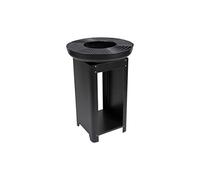 Arti Casa Chimenea de jardín y Placa de Cocina 3 en 1 Alpina - Chimenea de jardín 61 x 90 cm - con Placa calefactora Teppanyaki - Barbacoa Plancha con Almacenamiento para leña - Chimenea Exterior