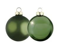 Arti Casa Juego de 6 Bolas de Navidad de Cristal para decoración de árbol de Navidad, Color Verde, 8 cm