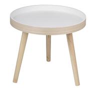 Arti Casa Mesa Auxiliar Redonda Ø40 x 36 cm - Mesa de Centro Moderna Redonda - Mesa Auxiliar o mesita de Noche - Mesa compacta para Sala de Estar o Dormitorio - Madera