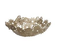 Arti & Mestieri Centro de mesa grande Margaritas inspirado en la naturaleza de diseño 100% Made in Italy, de hierro, 32 x 8H cm (Miele)