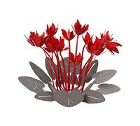 Arti & Mestieri Ciclamen - Centro de Mesa Decorativo de diseño, 100% Fabricado en Italia, de Hierro, 38 x 24 cm, Pizarra roja