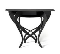 Arti & Mestieri Consola elegante sencilla y refinada Frida de diseño, 100% fabricada en Italia, de hierro, 110 x 35 x 85 cm (negra)