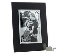 Arti & Mestieri Topino - Portafotos grande de diseño, 100% fabricado en Italia, de hierro, 21,4 x 26,7 cm (negro y barro)