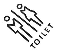 ARTIBETTER 1 juego Cartel Acrílico para Inodoro Placa Identificativa de Baño para Hombres y Mujeres Señalización de Aseos Letrero Duradero y Práctico para Lavabos y Baños