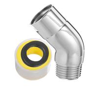 Artibetter 1 juego de adaptadores de codo para ducha: conector angular G1/2 para cabezal de ducha de mano, adaptador con acabado de cobre para actualización de montaje en pared en el baño del hogar.