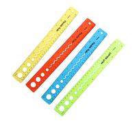 ARTIBETTER 1 Juego Reglas Flexibles Transparentes De Rojo Amarillo Azul Y Verde Portátiles Y Plegables Para Estudiantes Y Doméstico 4 Piezas
