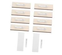 ARTIBETTER 10 etiquetas de nombre de madera en blanco con alfileres, insignias de nombre para eventos, etiquetas de identificación para estudiantes, ferias comerciales e insignias de empresa