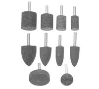 Artibetter 10 Piezas Cabezal Abrasivo de Corindón Marrón para Amoladora Eléctrica, Muela Abrasiva Cilíndrica y Cónica Resistente al Desgaste para Superficies Metálicas en Mantenimiento
