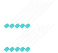 Artibetter 10 Piezas Enhebradores de Aguja Largos para Coser Bordado DIY Herramienta Hilo Acero con Mango Plástico Portátil para Punto Cruz Manualidades