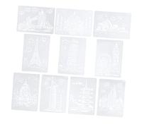 ARTIBETTER 10 Piezas Plantillas de para Construcción de Accesorios Diy para Dibujo Creativo y Manualidades para la Imaginación Interacción Familiar