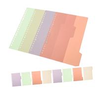 ARTIBETTER 10 Separadores de Carpetas Pestañas Indexadoras Coloridas de PP Resistentes y Prácticas para Cuadernos Organizadores de Perforadas para Libros y Planificadores