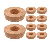 Artibetter 10 Tapas de Corcho para Hidroponía con Orificio Central de 6,5 Cm, Tapas de Madera para Jarrones y Tallos de Plantas, Uso Versátil para Propagación Hidropónica