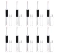 Artibetter 10 Tubos Vacíos de Brillo de Labios Recargables de 4 Ml con Doble Extremo, Material Plástico y Tapón de Goma para Uso Diario y Maquillaje DIY