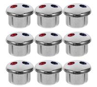 Artibetter 10 Uds Botones Indicadores De Temperatura Para Grifo Cocina Y Baño Etiquetas De Agua Fría Y Caliente Tapa De Repuesto Fácil Instalación 0.35X0.35In