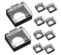Artibetter 10 Uds. Cubiertas De Botones Para Pulsador Protector De Plástico Transparente Para Botón De Parada De Emergencia 0.94 X 0.86 X 0.59 in Fácil Instalación