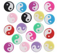 Artibetter 100 Cuentas de Cerámica Coloridas Yin Yang Tai Chi para Hacer Collares y Proyectos de Joyería Brillo y Diseño Artesanal