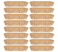 ARTIBETTER 100 Piezas de Moldes Desechables para Pasteles Forma de Barco Bandejas de Papel Antiadherentes Resistentes al Calor para Hornear Forros Ovalados Multifunción para Tartas y