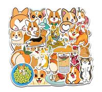 Artibetter 100 Piezas De Pegatinas De Garabatos para Niños 50 Hojas De Pegatinas De Mascotas Corgi Pegatinas Decorativas para Coche Cuaderno