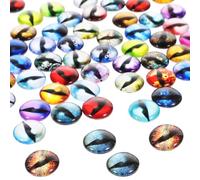 Artibetter 100 Piezas Globos Oculares de Cristal 20 MM para Manualidades Ojos de Muñeca Redondos para Fabricación de Joyas y Decoración de Muñecos DIY