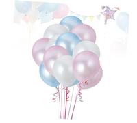ARTIBETTER 100 piezas Globos Redondos de Látex de Azul Rosa y Blanco para Decoración de Fiestas y Bodas para Eventos Festivos y Celebraciones Especiales