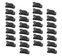 Artibetter 100piezas Clip Para Cable De Auriculares Pinzas Giratorias De Plástico Negro Para Alámbricos Jack