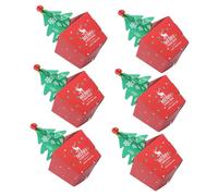 Artibetter 10juego Obsequio de Caja de Dulces Cajas de Papel Cuadradas Navideñas de Papel de Alimenticio para Christmas Eve Decoración Incluye de Obsequio de Color Aleatorio