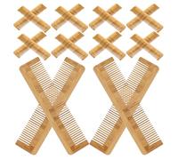 Artibetter 12 Peines de Madera Naturales para Cabello Mojado y Bigote Dientes Anchos para Desenredar, Ideales para Uso en Público y Bolsos, Diseño Marrón Duradero