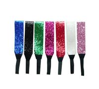 ARTIBETTER 12 Piezas Diadema Purpurina Brillante y Elástica para Mujer y Niña, Cinta Pelo Deportiva de Tela Colores Candy, Adecuado para Ejercicio y Festivales Color Aleatorio