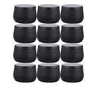 Artibetter 12 Piezas Tarro De Almacenamiento del Vientre Recipiente Hermético De Café Tarro De Cafe Dulce Latas De Té Contenedor De Proteína En Polvo Vela Ronda Hojalata Acero Inoxidable