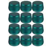 Artibetter 12 Unidades de Lata de 8Oz para Velas con Tapas Recipientes Redondos para Velas Tarros de Metal para Manualidades DIY Almacenamiento de Regalos Y Más (Verde)