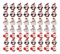 ARTIBETTER 150pcs Navidad Lollipop tarjeta de papel DIY Papá Noel muñeco de nieve pingüino caramelo Lollipop decoración tarjetas Lollipop caramelo titular suministros de fiesta