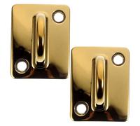 Artibetter 2 Ganchos Metálicos para Pared de Zinc Gancho de Cuerda para Barandilla de Control de Multitudes Tamaño 50X40 MM Color Dorado Montaje Sencillo para Organización Hogar