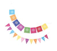 Artibetter 2 Juegos de Banderines de Fieltro para Fiesta Mexicana Temática de Piñata, Decoración Vibrante para Ambiente Festivo en Fiestas al Aire Libre