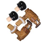 Artibetter 2 Juegos de Grifo de Cubo y Tapón de Plástico Diseño Vintage para Barriles de Vino y Cerveza, Accesorio Resistente al Desgaste Adecuado para Fiestas y Bares en Casa