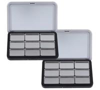 Artibetter 2 Juegos Paleta Magnética Negra Vacía para Sombras de Ojos Gran Capacidad y Material As para Almacenamiento Fácil en Bolsos DIY
