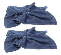 ARTIBETTER 2 Pañuelos Cuadrados de Mezclilla Azul Retro para Mujer, Coleteros Elásticos Cabello, Accesorios para Gimnasia y Uso Diario, Juego de 2 Piezas para Peinados Versátiles