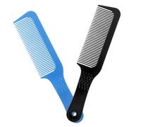Artibetter 2 Peines Antiestáticos de Plástico para Peluquería, Tamaño Pequeño, Colores Negro y Azul, Diseño Mango Patrón Aleatorio, Peines para Hombres y Cuidado del Cabello Varios estilos