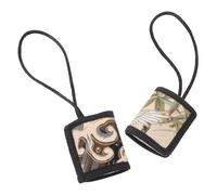 ARTIBETTER 2 Piezas Anillos para Abanicos de Mano de 9.5 Pulgadas, Accesorio Plegable de Color Crema y Café, Aro Decorativo Reutilizable para Ventilador Manual, Adecuado para Decoración y