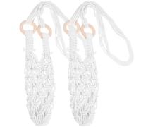 Artibetter 2 Piezas Bolsa de Algodón para Botellas de Vino Colgante Resistente y Decorativa de Redes Tejidas Mano para Almacenamiento Pared para Cocina y Exteriores