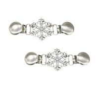 Artibetter 2 Piezas Broche Forma de Hielo, Broche Pecho Clásico de Aleación y Rhinestone Color Plata, para Trajes y Bolsos, Boda y Cumpleaños