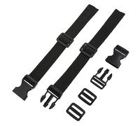 Artibetter 2 Piezas Correas de Amarre Ajustables con Hebilla de Liberación Rápida Cinchas Multipropósito para Equipaje Bolsas y Carritos Resistentes y Portátiles Negro