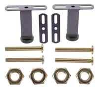 Artibetter 2 Piezas de Patas de Muebles Ajustables de Hierro Negro Estructura Simple, Soporte Fuerte para Cama y Sofá, Repuesto para Listones de Soporte