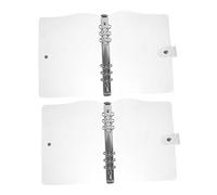 ARTIBETTER 2 Piezas de PVC para Cuadernos de Anillas Funda Protectora Transparente para y Scrapbook para Oficina y Personal